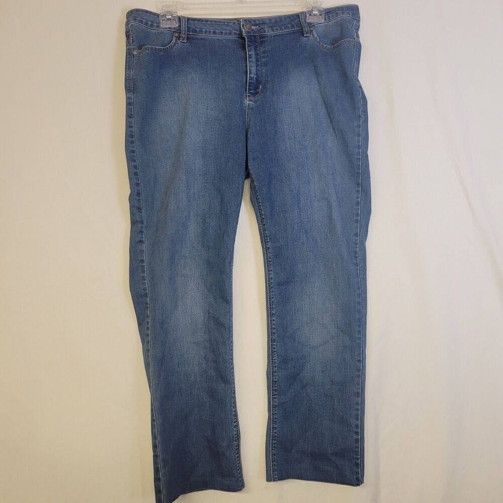 Buffalo David Bitton Jeans 32x33* Bootcut Mischa Mid Rise Dark Blue Wash Stretch